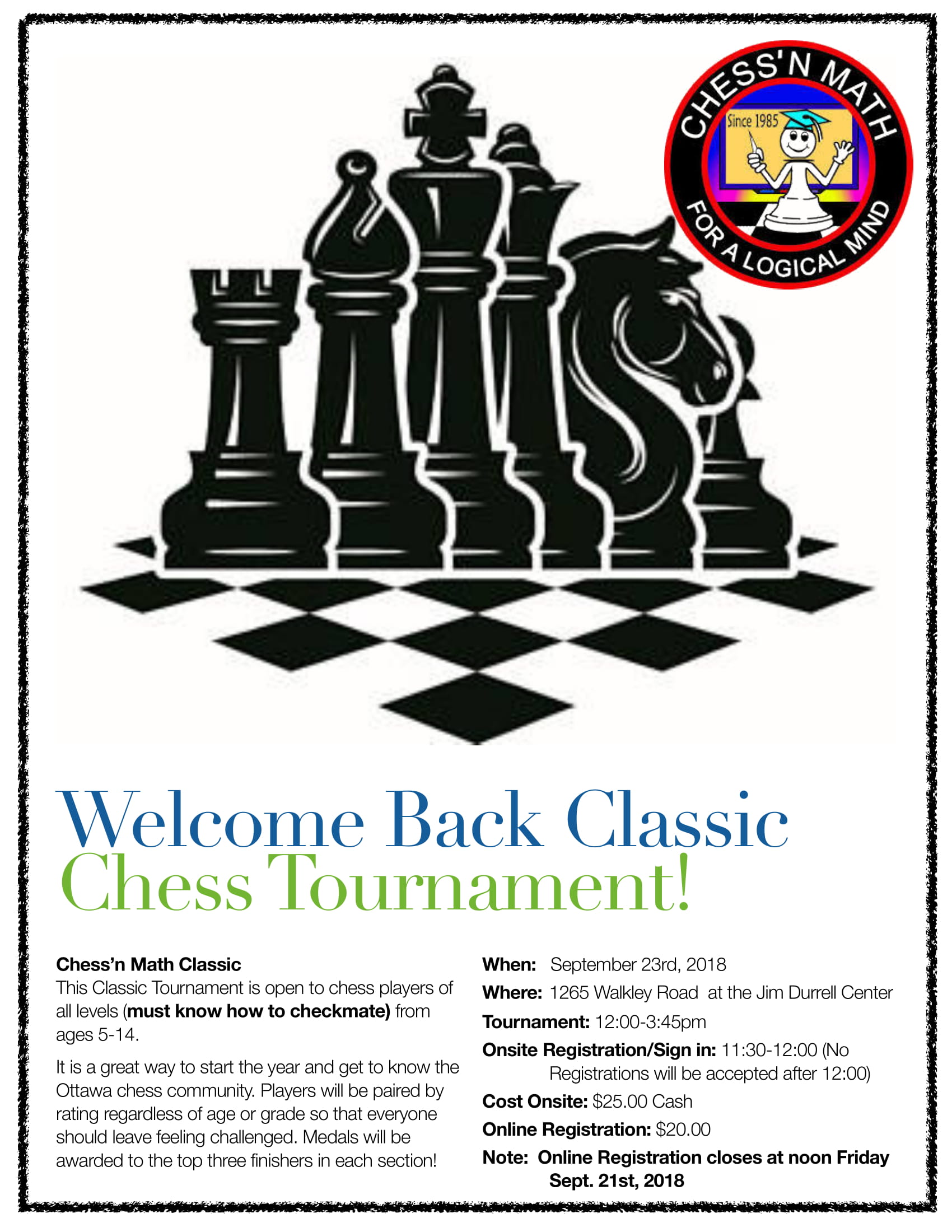 Welcome Back Classic Tournament Fall 2018